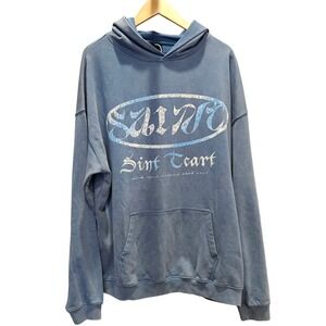 Saint Tears Hoodie Men's Xl Blue Graphic Print‎ Pullover Sweatshirt, Streetwear